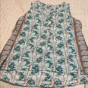 Super fun tank with elephant print